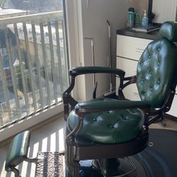 Green Barber Chair.