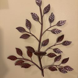 Wall Fall Leaves Candle Holder