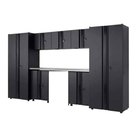 Husky Garage Cabinet Set W/ Steel Top