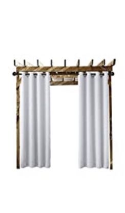 ChadMade 200W X 84L White Outdoor Curtain