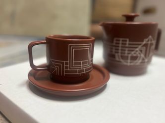 Geometric Ceramic Tea Set — $35