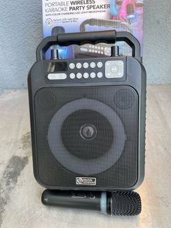 Lifestyle Advanced Portable Wireless Karaoke Party Speaker With LED Lights