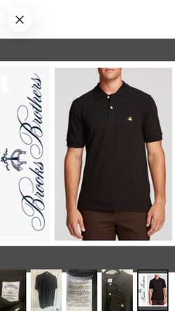 Brooks Brothers Piqué Slim Fit Polo (L) in black