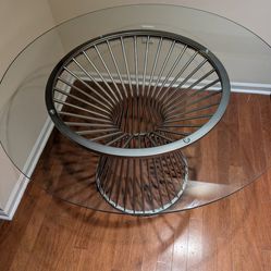 Glass dining table