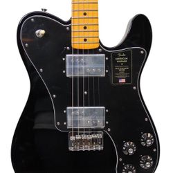 Fender American Vintage II 1975 Telecaster Deluxe Black Electric Guitar Music instrument 