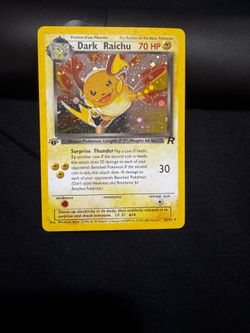 Dark Raichu Holographic Card