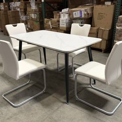 New 55” Sintered Stone Dining Table With 4 chairs