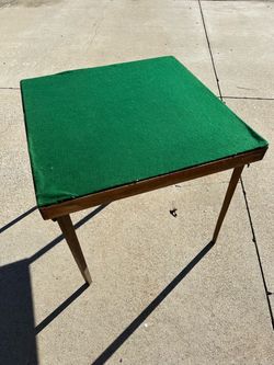 Vintage wooden folding card table