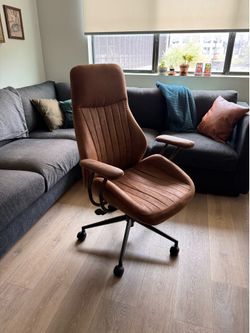 Suede Leather Office Chair
