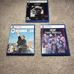 Ps5 Games 12$ For AEW Barely Used , Both Maddens Are 5$