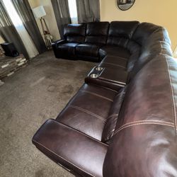 motorized leather couches 