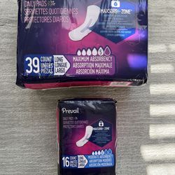 Women’s daily pads both for 12$ PRICE FIRM