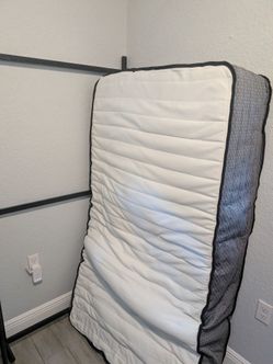 Twin size mattress with frame