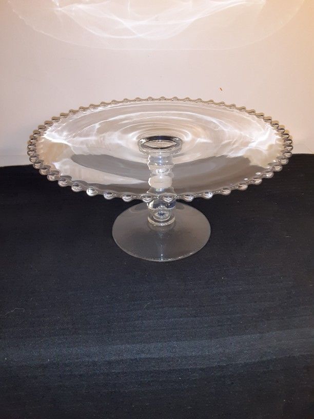 Clear Glass Pedestal Cake Stand,  10 Inch 