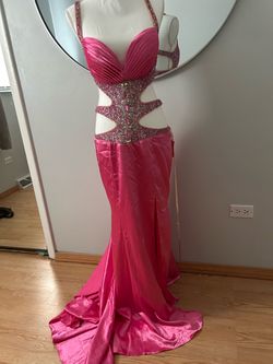 Beautiful hot pink jasy couture dress. sz14