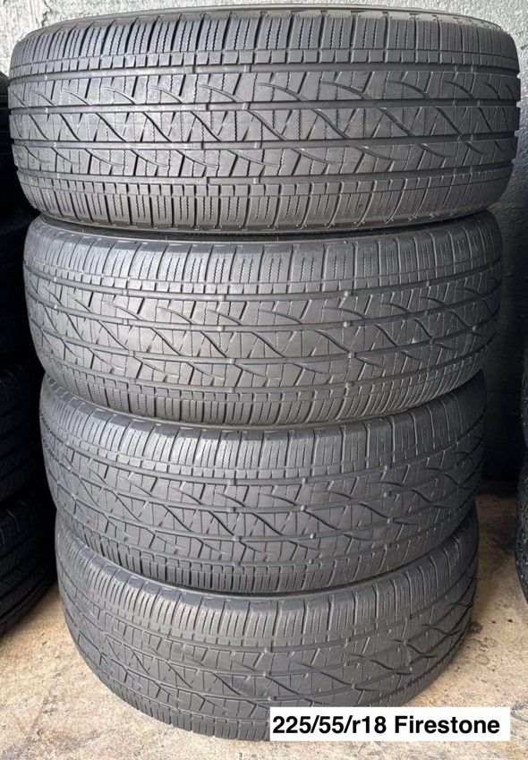 225/55/r18 Firestone ALL FOUR (4) TIRES
