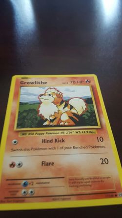 Pokemon card Growlithe