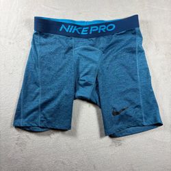 Nike Pro Shorts Men’s Large Blue Training Tight Fit Gym Work Out Fitness #3C