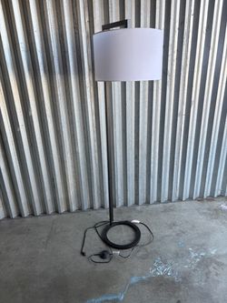 Two indoor floor lamps