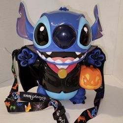 Disney Parks 2024 Halloween Stitch Vampire Popcorn Bucket NEW