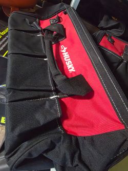Husky Tool Bag Black and Red