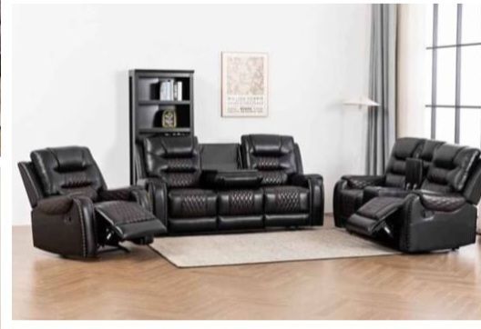 Sofas set 3pcs recliner manual 1399