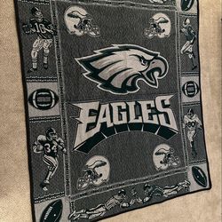 Vintage NFL Philadelphia Eagles Blanket 92”x78”