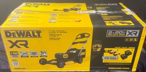 🧰NEW🧰Dewalt 21in push mower kit w/(2) 10.0ah batteries/chargers! Address in description! $440🧰