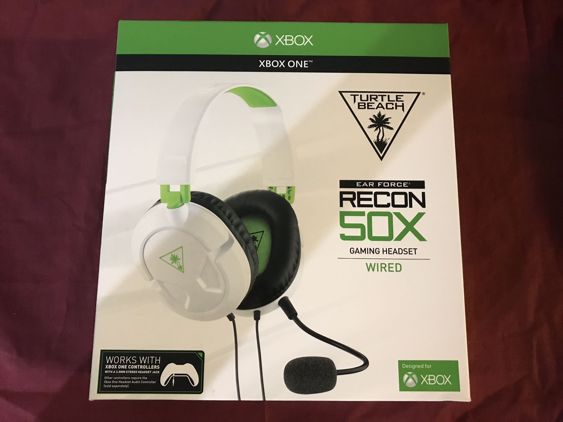 NEW Turtle Beach Ear Force Recon 50X Gaming Headset Headphones - Xbox One White