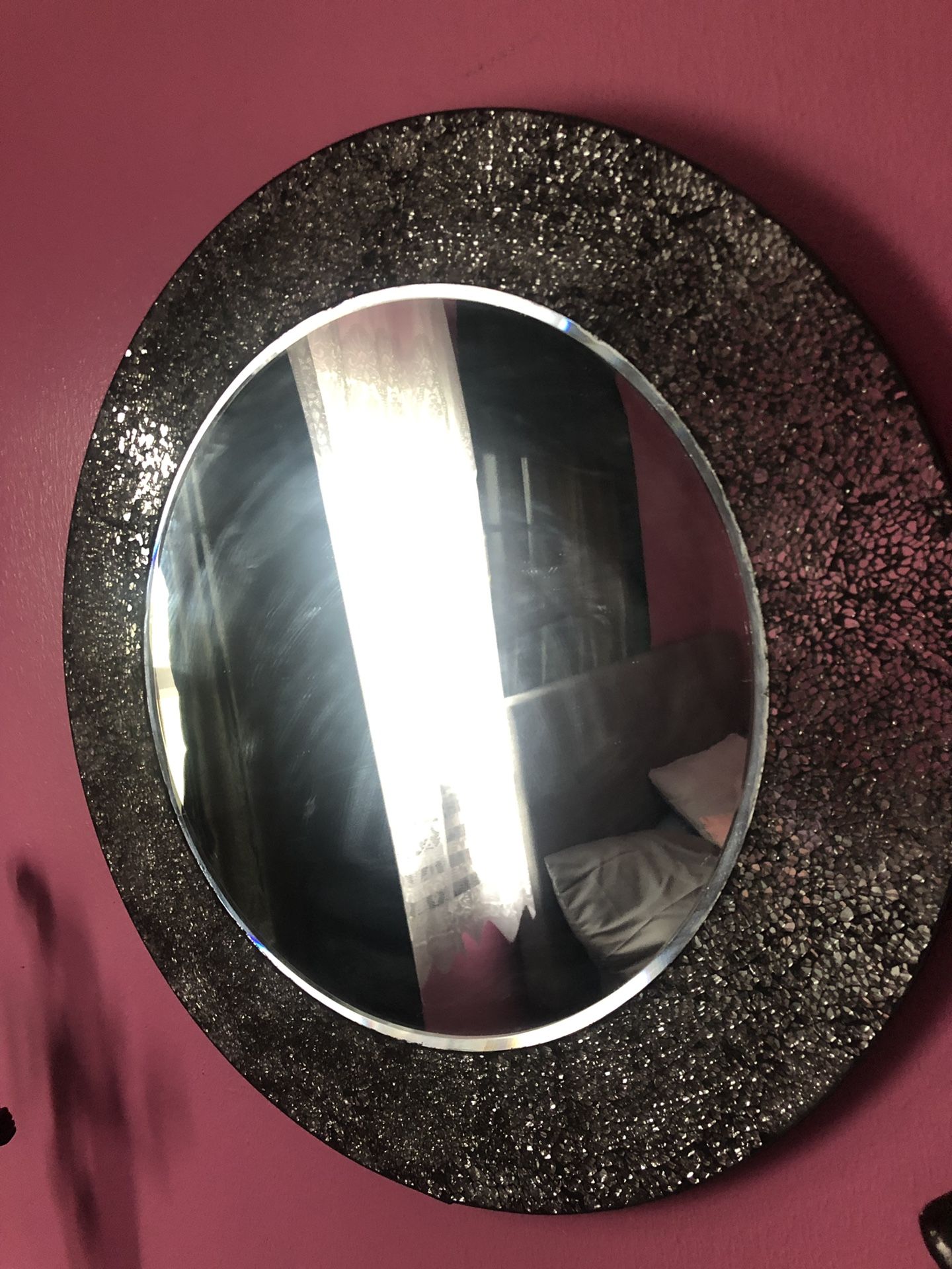 Round wall mirror