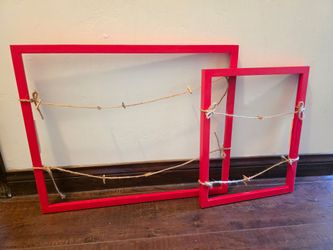 Red Wooden Frames