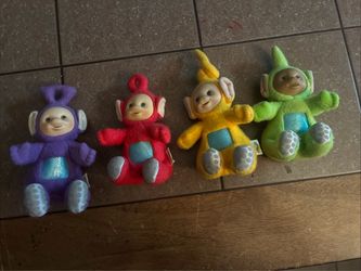 Teletubbies Plush Toy Set of 4, 6 inches tall made in 1999