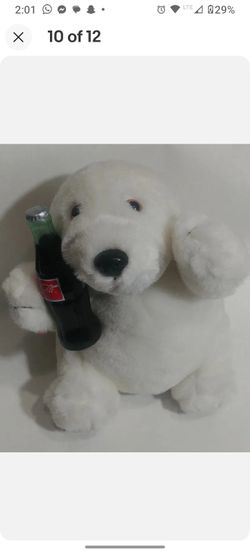 Vintage 1997 Coca Cola Brand Plush Polar Bear Collection