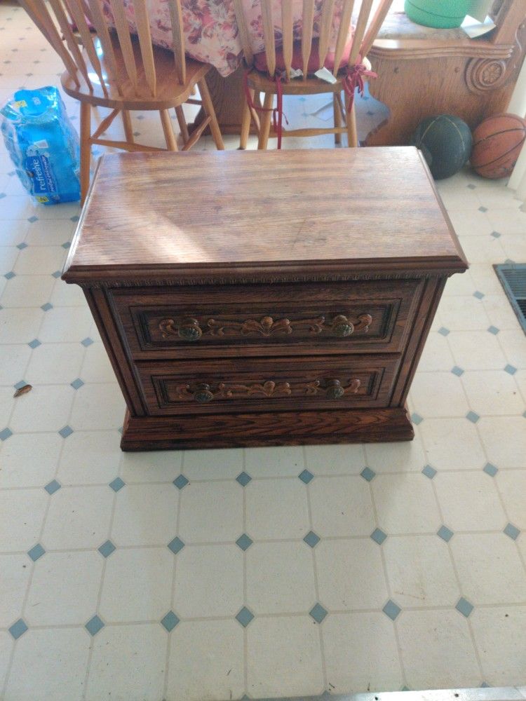 Wooden Lamp Night Stand.