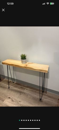Live Edge Wood Console Entryway Table 