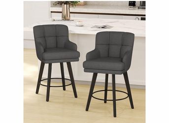 Swivel counter height bar stool set of 2