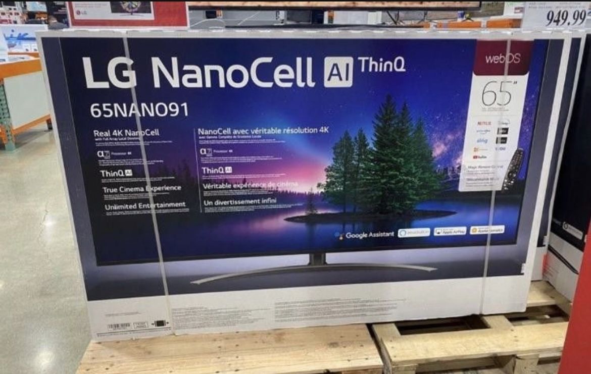 65” LG NanoCell 91series 4k Smart Tv 120hz