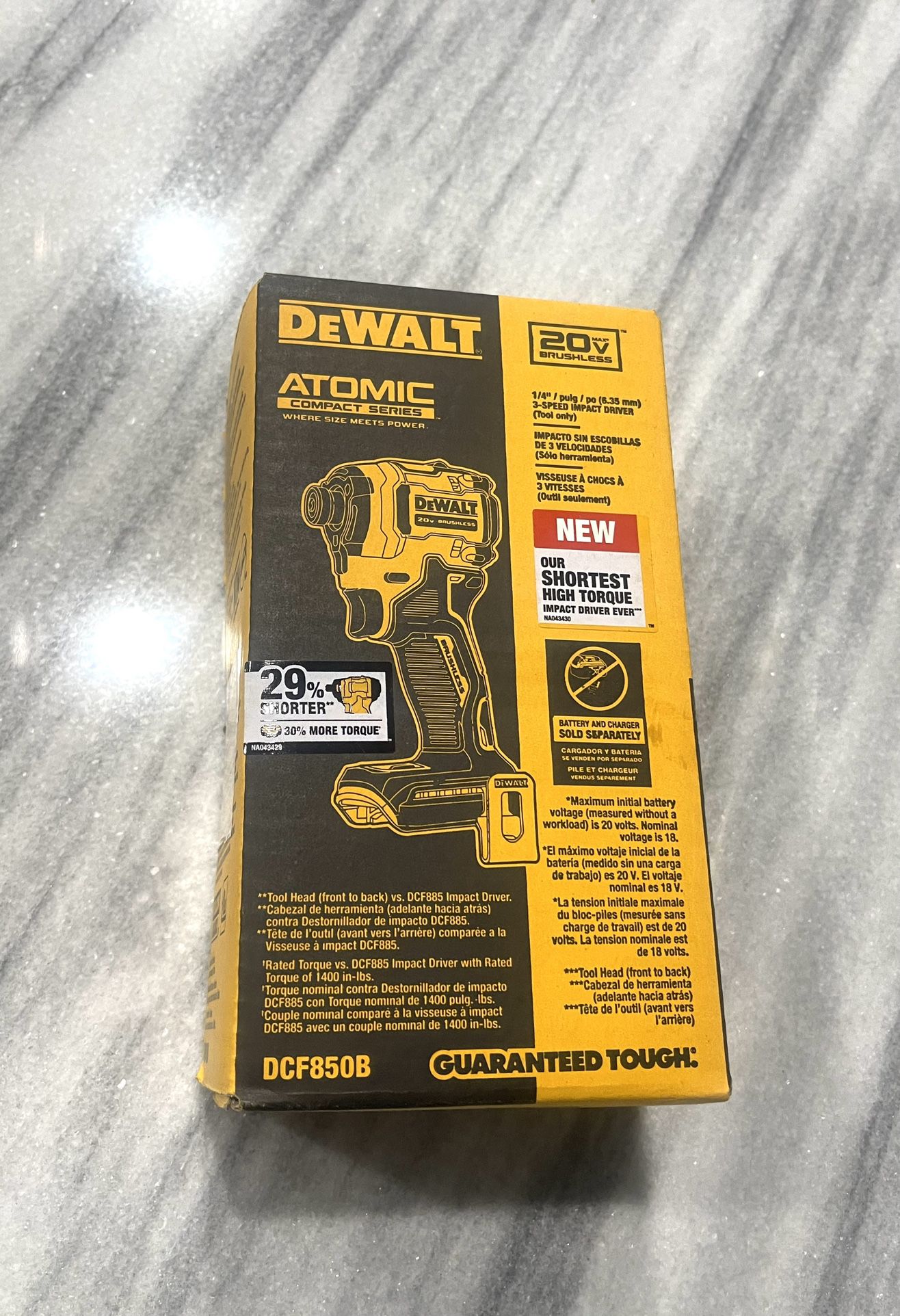 Brand New Dewalt 20v Atomic Brushless 1/4 Impact Driver Drill Tool Only 3 Speeds 