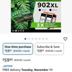 HP Lazerjet 902xl Printer Cartridges - 2 Black