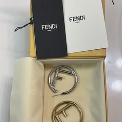 Fendi Earrings-Hoops 