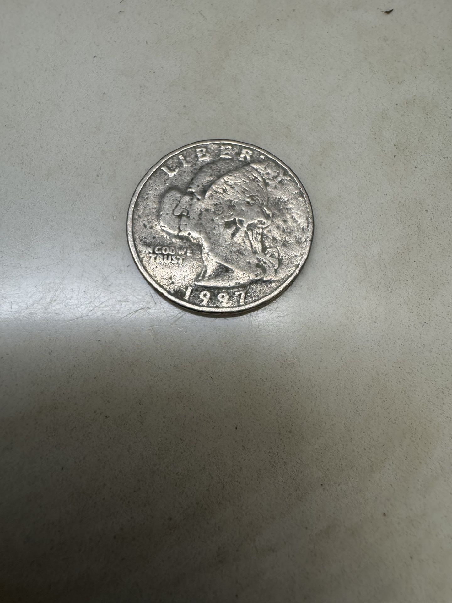 MINT ERROR 1997 WASHINGTON QUARTER