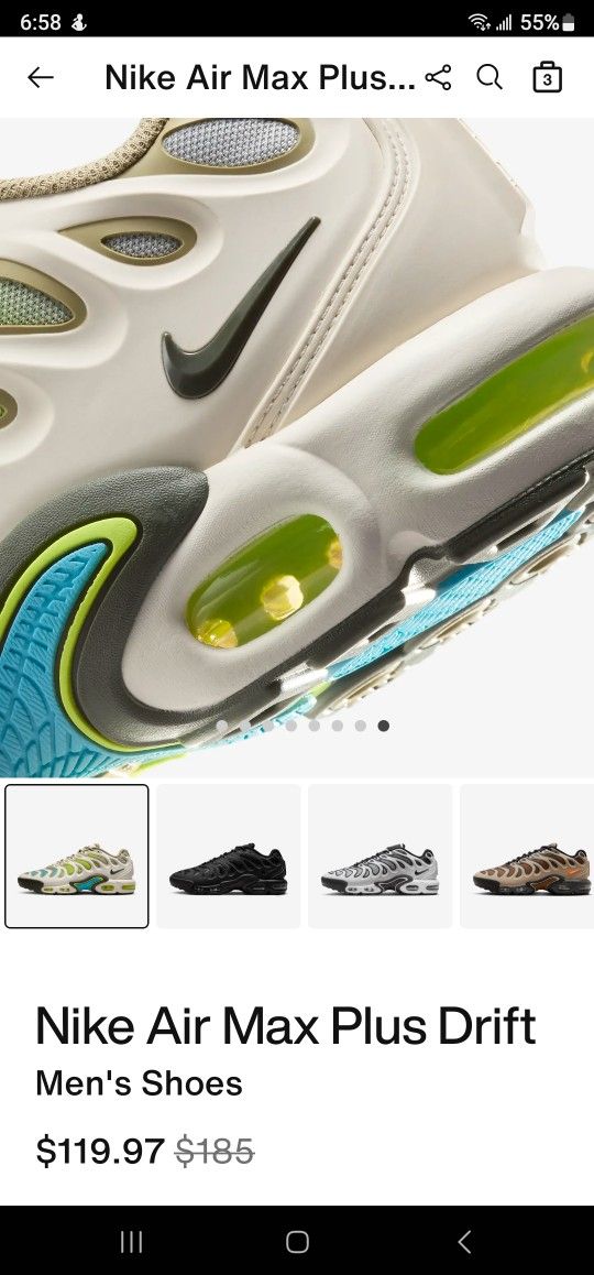 Brand New Nike Air Max Plus Drift Size 11.5 $95 Pickup In Oakdale