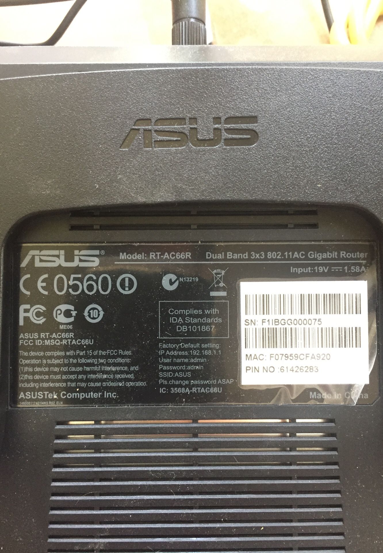 Asus dual band 3x3 gigabit router