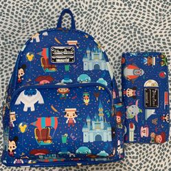 Disney Parks Loungefly Backpack And Wallet