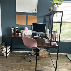 L Shaped Desk With Shelves