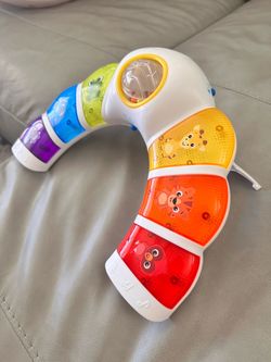 Baby Einstein Glow & Discover Light Bar Musical Toy, Activity Station, Sitting Up and Tummy Time Toy, Color and Animal Learning Toy, Infant Ages 3 Mon