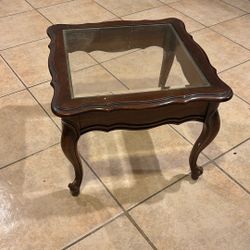 Vintage Glass  Side Table 2