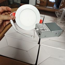 20 Pack 4 Inch 6CCT Ultra-Thin LED Recessed Ceiling Light with Junction Box, 2700K/3000K/3500K/4000K/5000K