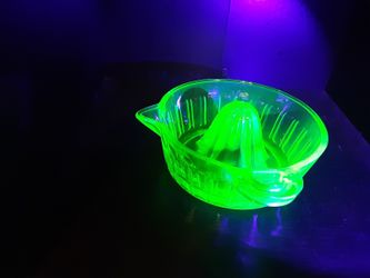 Uranium Glass Citrus Juicer 1930's