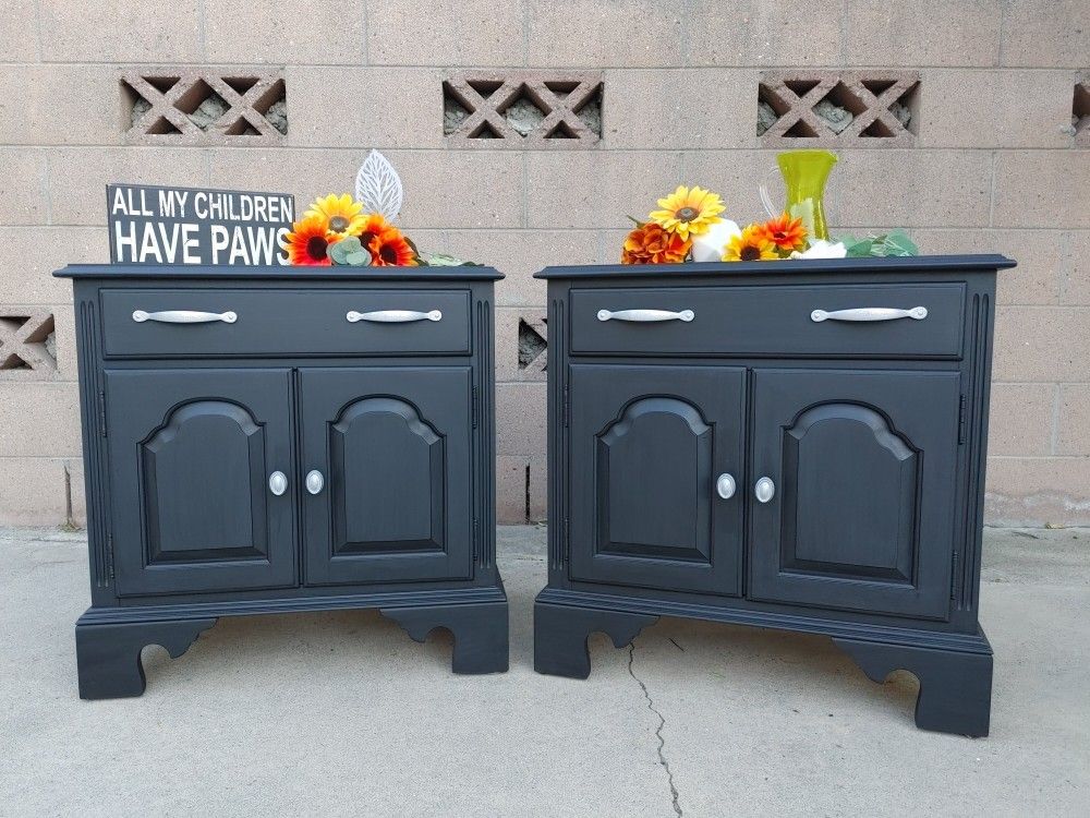 Black Vintage Nightstands